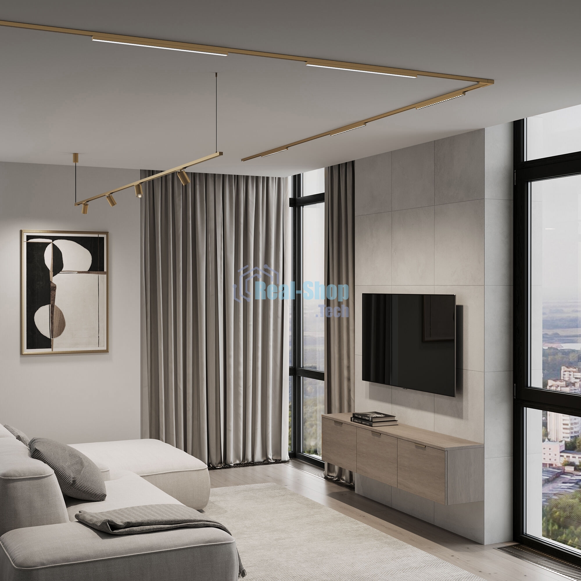 Трековый светильник Brass Line 20W 4000K (латунь) 85529/01