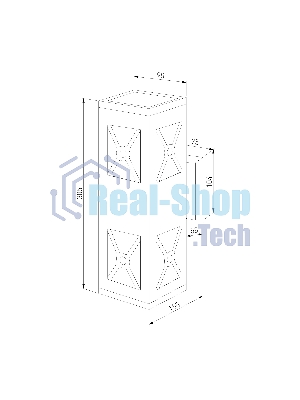 1405 TECHNO / Светильник садово-парковый черный
