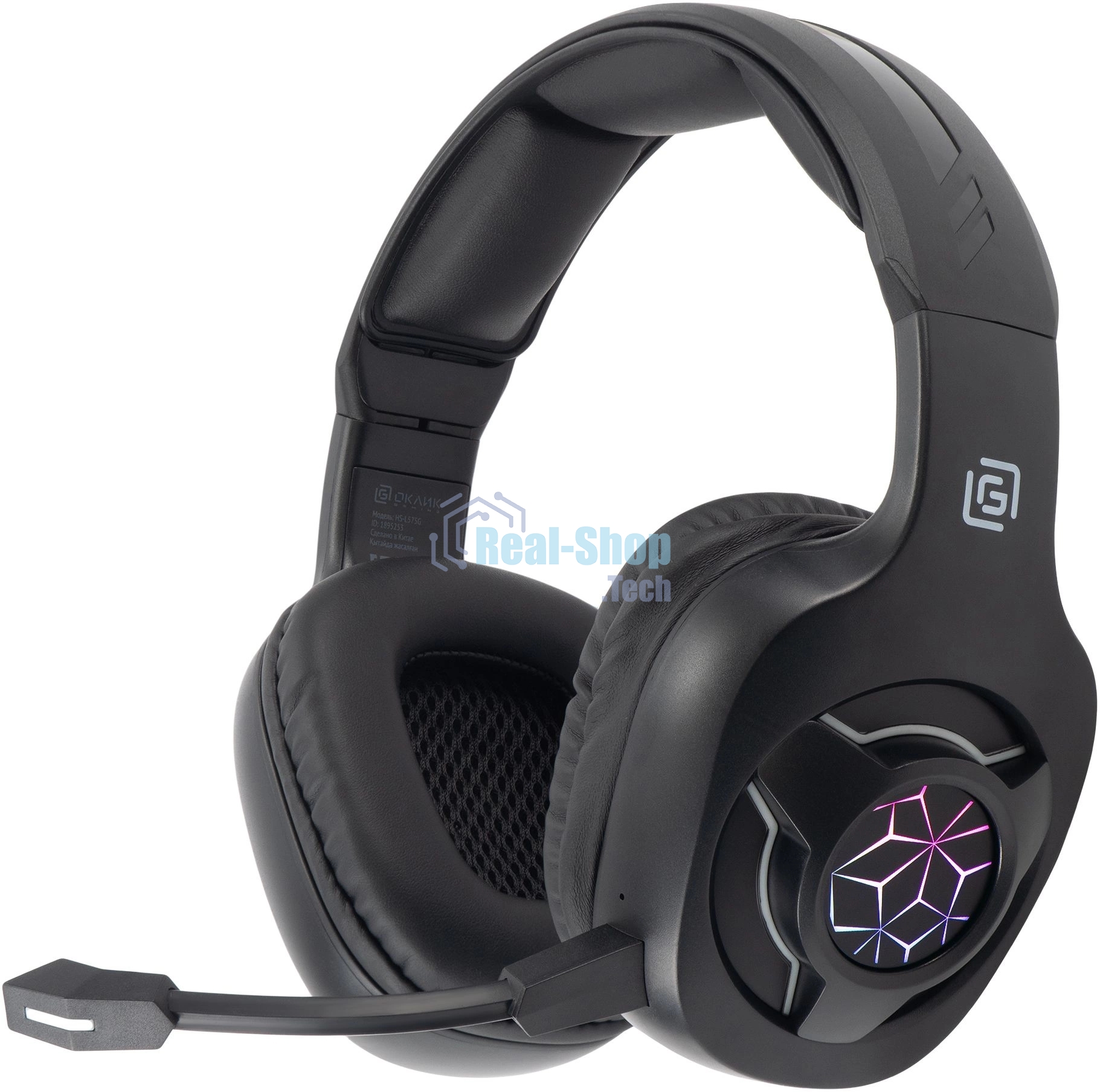 Гарнитура Oklick HS-L575G чёрный, беспроводная + проводная, Bluetooth