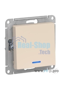 Выключатель 1-клавишный с подсветкой, сх.1а, 10АХ, механизм, бежевый