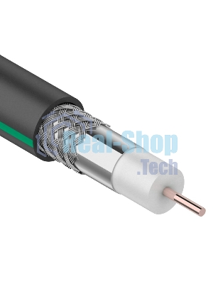 Кабель коаксиальный PROconnect SAT 703 B, Cu/Al/Al, 75%, 75 Ом, бухта 100 м, черный OUTDOOR