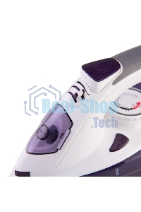 Утюг Galaxy Line GL 6106, белый с фиолетовым, паровой, 2200 Вт, постоянный пар 50 г/мин, паровой удар 180 г/мин, функции: 