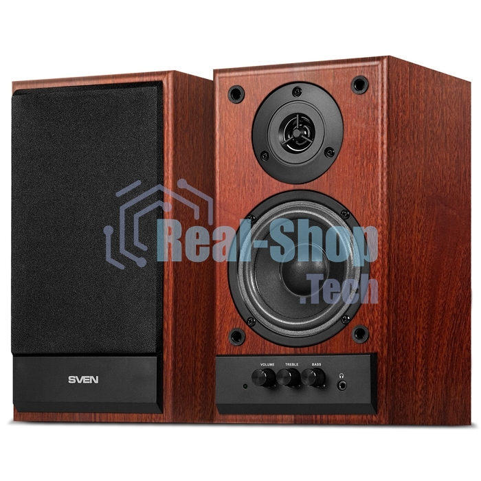 Акустическая система SVEN SPS-702 2.0 коричневый/орех 40Вт