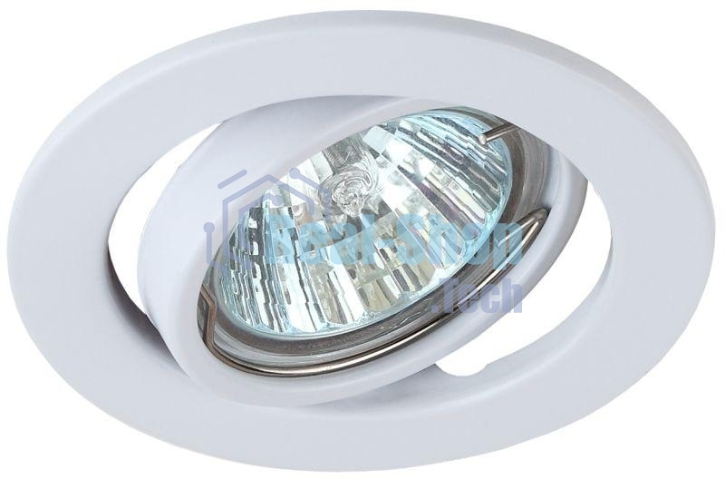 Светильник ST2A WH штампован. поворот. MR16 12В 50Вт бел. ЭРА