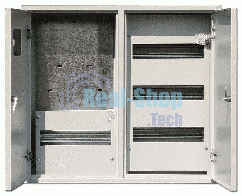 Корпус металлический навесной учетный 2-двер 520х585х160 3-фазн 48мод. DEKraft 30404DEK