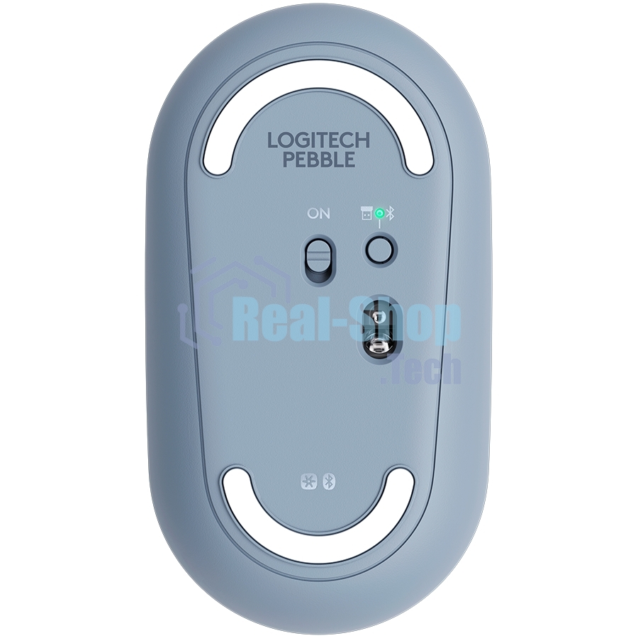 Мышь беспроводная Logitech Pebble M350 серый, 1000 dpi, радиоканал, Bluetooth, USB, кнопки - 3