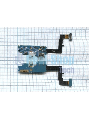 Шлейф разъема питания с аудио-разъемом для iPhone 5C черный