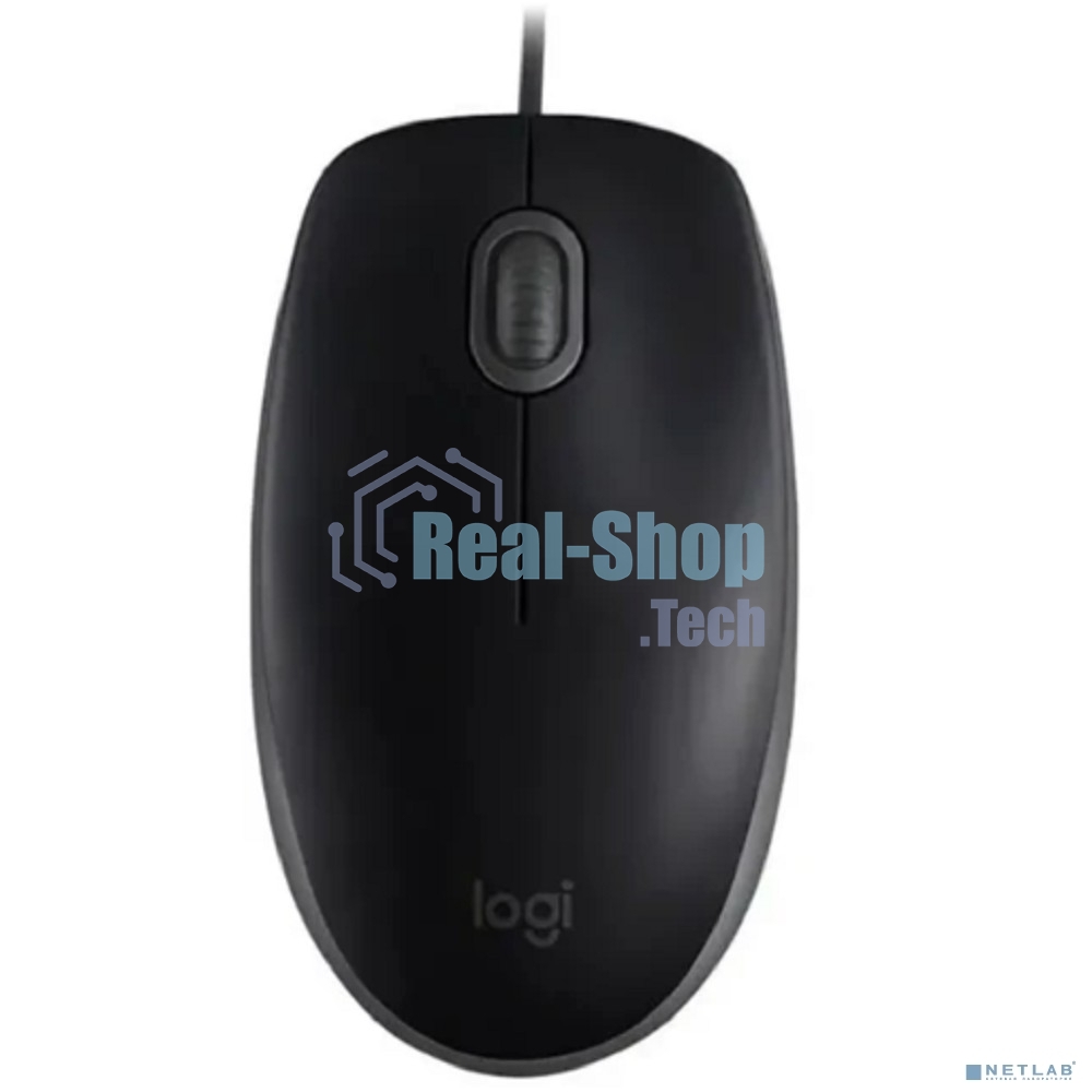 Мышь проводная Logitech M110 Silent черный, 1000 dpi, USB, кнопки - 3