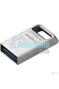 Флешка USB Kingston DataTraveler Micro (DTMC3G2/256Gb), 256Gb, USB 3.2 Gen 1, R/W 200/60, серебристый