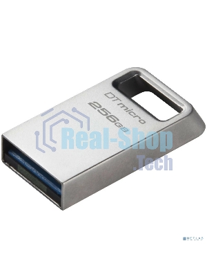 Флешка USB Kingston DataTraveler Micro (DTMC3G2/256Gb), 256Gb, USB 3.2 Gen 1, R/W 200/60, серебристый