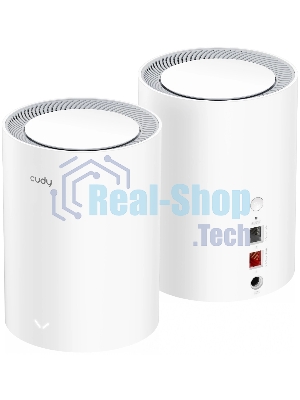 Бесшовный Mesh роутер Cudy M3000(2-PACK) AX3000 10/100/1000/2500BASE-T, белый (упак.:2шт)