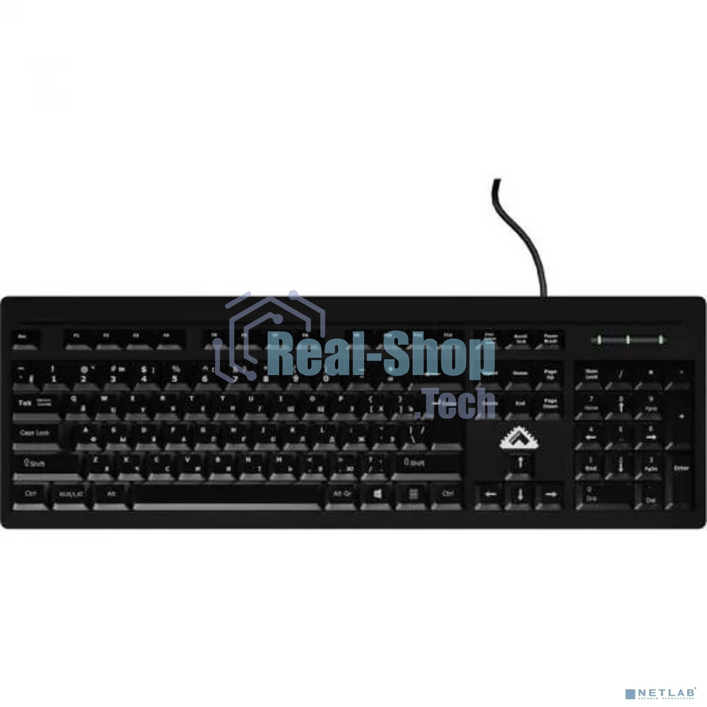 Клавиатура проводная БЕШТАУ КЛ104РУ 104 клавиши, USB, 1,8м, Цвет русской/латинской раскладки (белый/белый) лазерная гравировка, черный МИНПРОМТОРГ (МПТ)