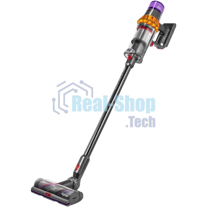 Пылесос вертикальный Dyson V15 Detect Absolute (SV47) желтый/никель, питание от аккумулятора, 220 Вт, уборка сухая, пылесборник 0.76 л, работа от АКБ max - 60 мин