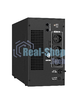 Источник бесперебойного питания (инвертор, синус, для котла) ExeGate SineTower SN-3000.LCD.AVR.3SH.1C13.RJ.USB 3000VA/2400W, чистая синусоида, LCD дисплей, AVR, 3*Schuko+1*C13, RJ45/11, USB, линейно-интерактивный, черный