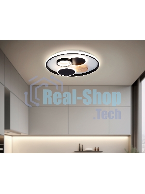 Светильник Ambrella light FL4802 WH/BK белый/черный 3000K-6400K 70W D500*95 (ПДУ ИК)