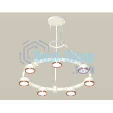 Светильник Ambrella light XR92031503/7 SWH/PPG белый песок/золото розовое полированное GX53 (A9203, C9236, N8126)