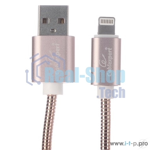 Кабель Cablexpert для Apple CC-G-APUSB02Cu-1M, AM/Lightning, серия Gold, длина 1м, золото, блистер