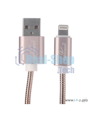 Кабель Cablexpert для Apple CC-G-APUSB02Cu-1M, AM/Lightning, серия Gold, длина 1м, золото, блистер