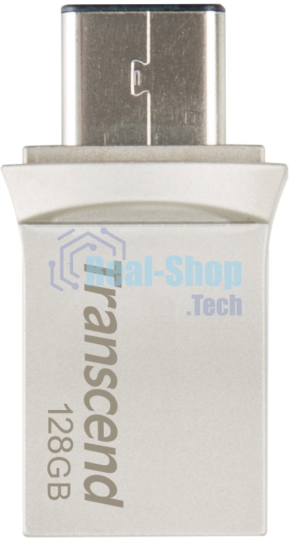Флешка USB Transcend JetFlash 890S (TS128GJF890S), 128Gb, USB 3.1/Type-C, R/W 70/25, темно-серый