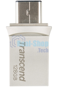 Флешка USB Transcend JetFlash 890S (TS128GJF890S), 128Gb, USB 3.1/Type-C, R/W 70/25, темно-серый
