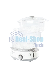 Пароварка электрическая Endever Vita-170, белый/серый, мощность 1000 Вт, объем 11 л