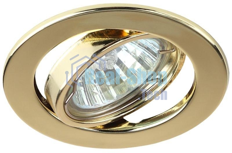 Светильник ST2A GD штампован. поворот. MR16 12В 50Вт зол. ЭРА