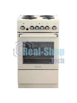Плита электрическая De Luxe 5004.16э 013 бежевый, конфорок 4 шт, духовка 46 л, гриль, 50 см x 85 см x 50 см