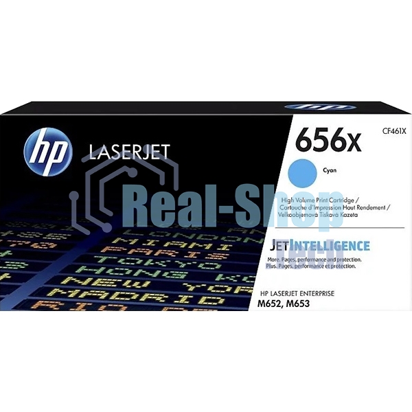 Картридж лазерный HP 656X голубой для HP CLJ M652/M653 (CF461X) 22000 стр