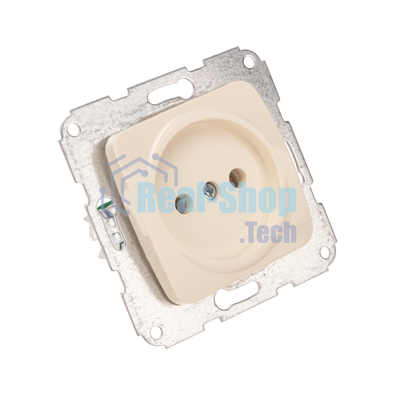 Розетка Kranz 1-ая DEA керамика б/з с/у 10А мех. бежевый (1/10/120)
