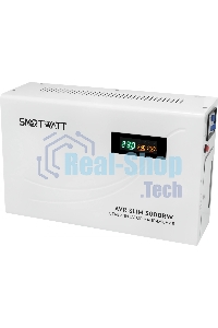 Настенный стабилизатор напряжения SMARTWATT AVR SLIM 3000RW (100W - 260W, 3000VA, 3 кВт, 50 Гц, LED-дисплей, релейный, Н