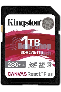 Флеш карта SDXC Kingston SDR2V6/1Tb Canvas React Plus w/o adapter 1Tb