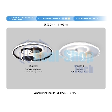 Светильник Ambrella light FL4802 WH/BK белый/черный 3000K-6400K 70W D500*95 (ПДУ ИК)