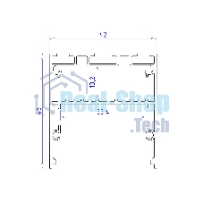 Алюминиевый профиль Ambrella light GP3050BK черный 2000*42*45