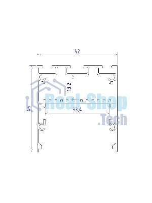 Алюминиевый профиль Ambrella light GP3050BK черный 2000*42*45