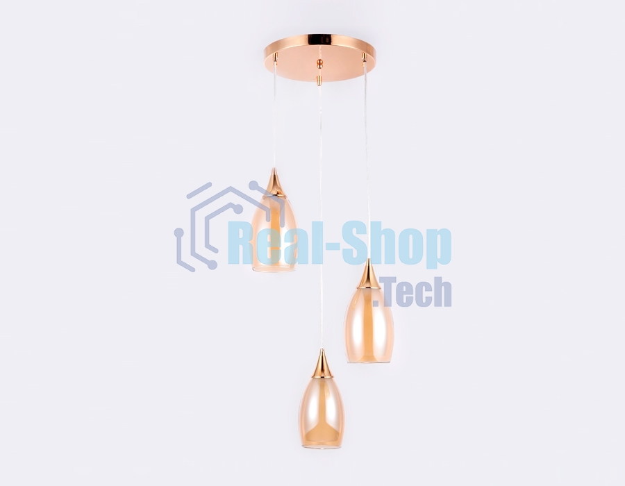 Светильник Ambrella light TR3549/3 GD/TI золото/янтарь E14 max 40W 370*130*1000