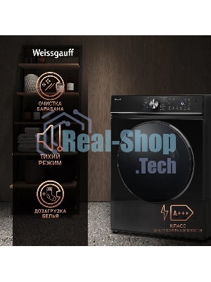 Стиральная машина Weissgauff WM 4106 D Black Edition черный, загрузка фронтальная 6 кг, 1000 об/мин, класс: А