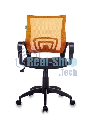 Кресло Бюрократ CH-695N/OR/TW-11 оранжевый/черный, сетка, 120 кг, механизм качания