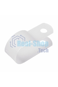 Кабельная скоба под винт Rexant 16 мм, белая, упаковка 50 шт.