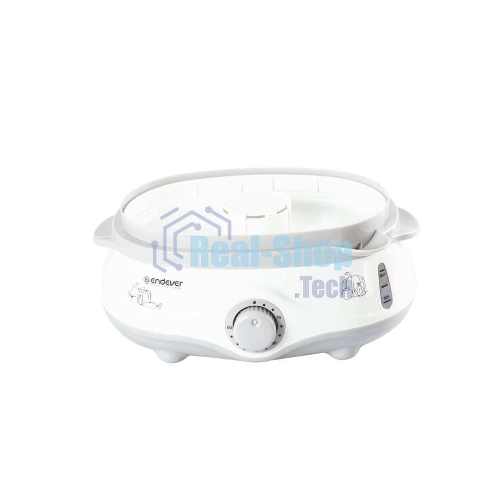 Пароварка электрическая Endever Vita-170, белый/серый, мощность 1000 Вт, объем 11 л