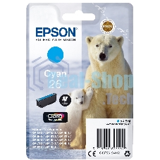 Картридж струйный Epson C13T26124012/C13T26124010 голубой для Epson XP-70 (300стр.)