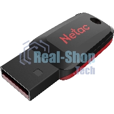 Флешка USB Netac U197 (NT03U197N-016G-20BK), 16Gb, USB 2.0, R/W 25/10, черный/красный