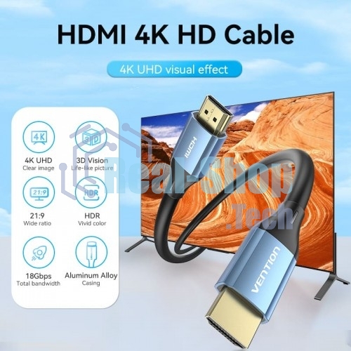Кабель Vention HDMI High speed v2.0 with Ethernet 19M/19M - 15м