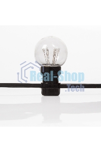 Гирлянда Neon-night LED Galaxy Bulb String 10м, черный каучук, 30 лампx6 LED теплый белый, влагостойкая IP65