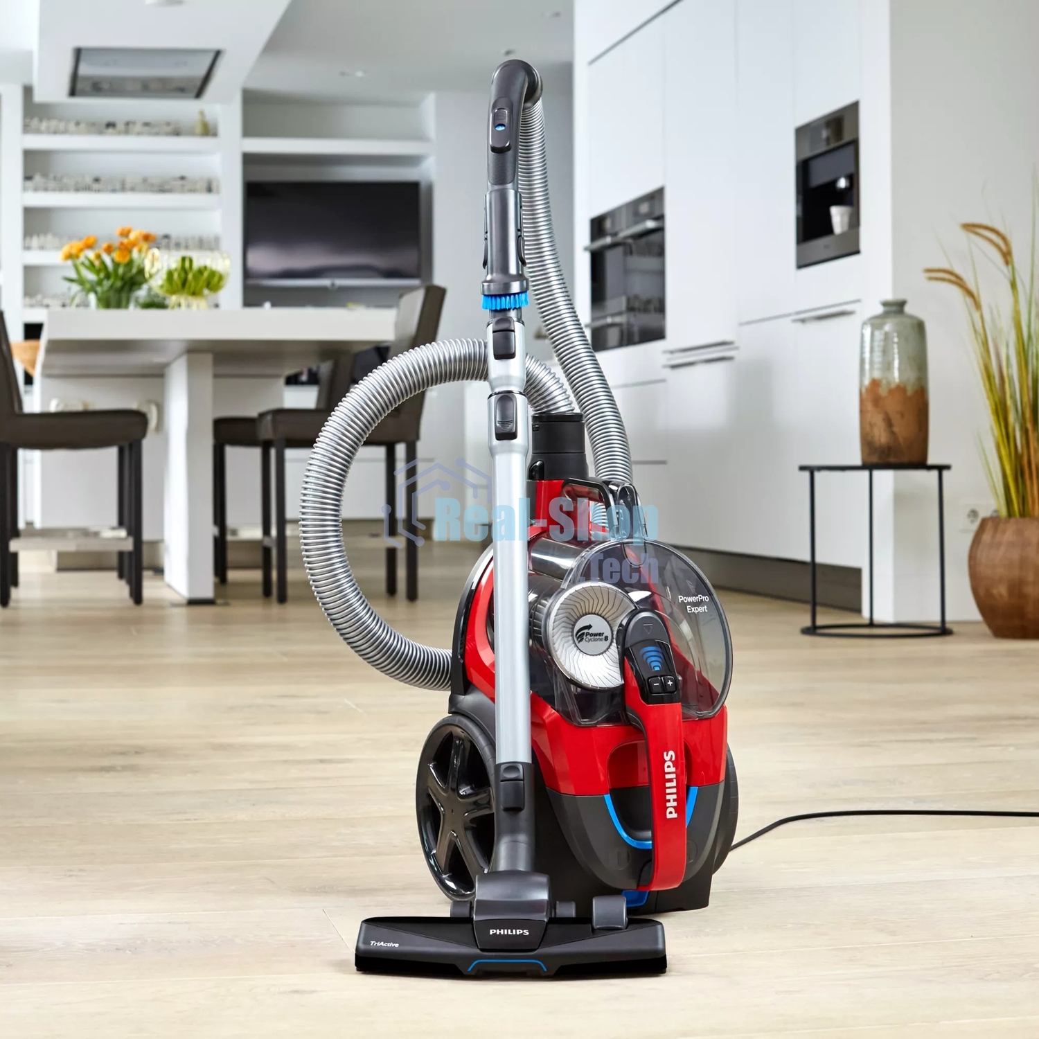 Пылесос Philips FC9728/01 красный/черный, 420/2000 Вт, уборка сухая, пылесборник контейнер, 2 л