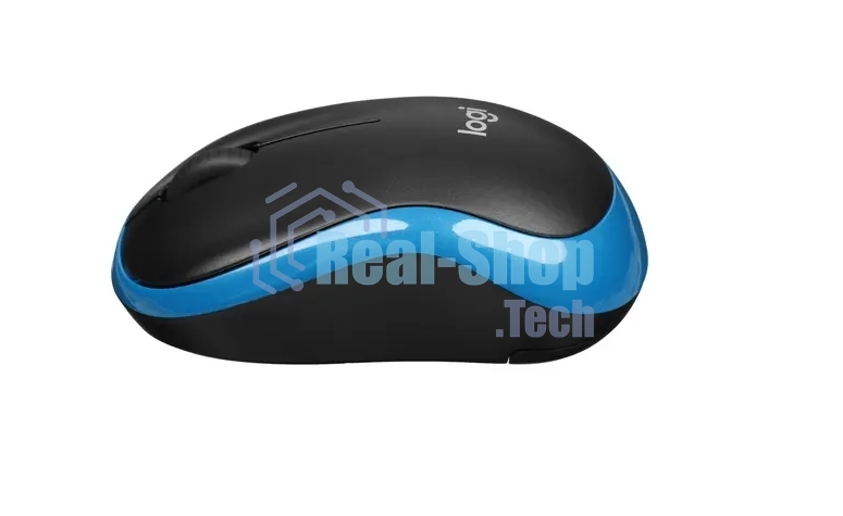 Мышь беспроводная Logitech M185 синий, 1000 dpi, радиоканал, USB, кнопки - 3
