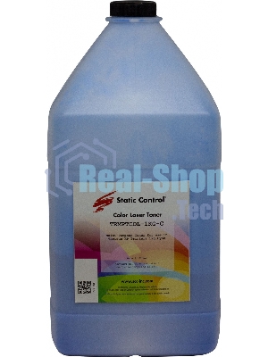 Тонер Static Control TRMPTCOL-1KG-C голубой флакон 1000гр. для принтера HP CLJCP1515/Canon MF8330