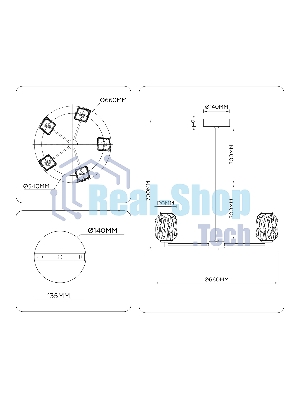 Светильник Ambrella light LH30104/5 SB/TI бронза/янтарь 27W 3000K D660*700
