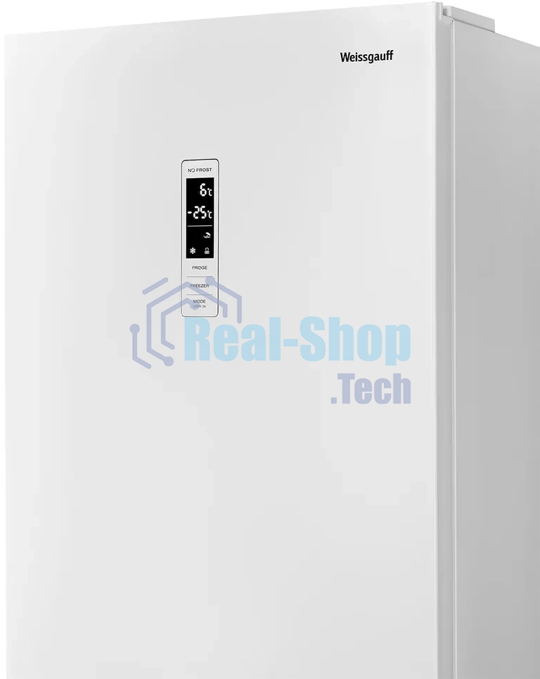 Холодильник Weissgauff WRK 185 Total NoFrost Inverter белый двухкамерный 205/86л морозилка снизу