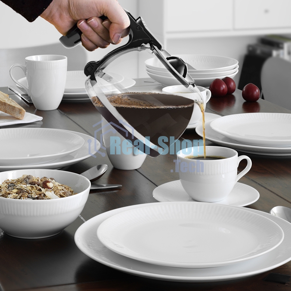 Кофеварка капельная Kitfort КТ-730 черный/серебристый, исп. кофе - молотый, 0,6 л, 750 Вт.