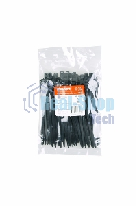 Хомут-стяжкa нейлоновая усиленная с двойным горизонтальным замком Rexant 180x6,0 мм, черная, упаковка 100 шт.